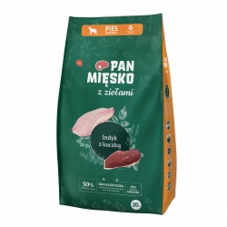Pan Mięsko z Ziołami Indyk z kaczką granulat M 20kg